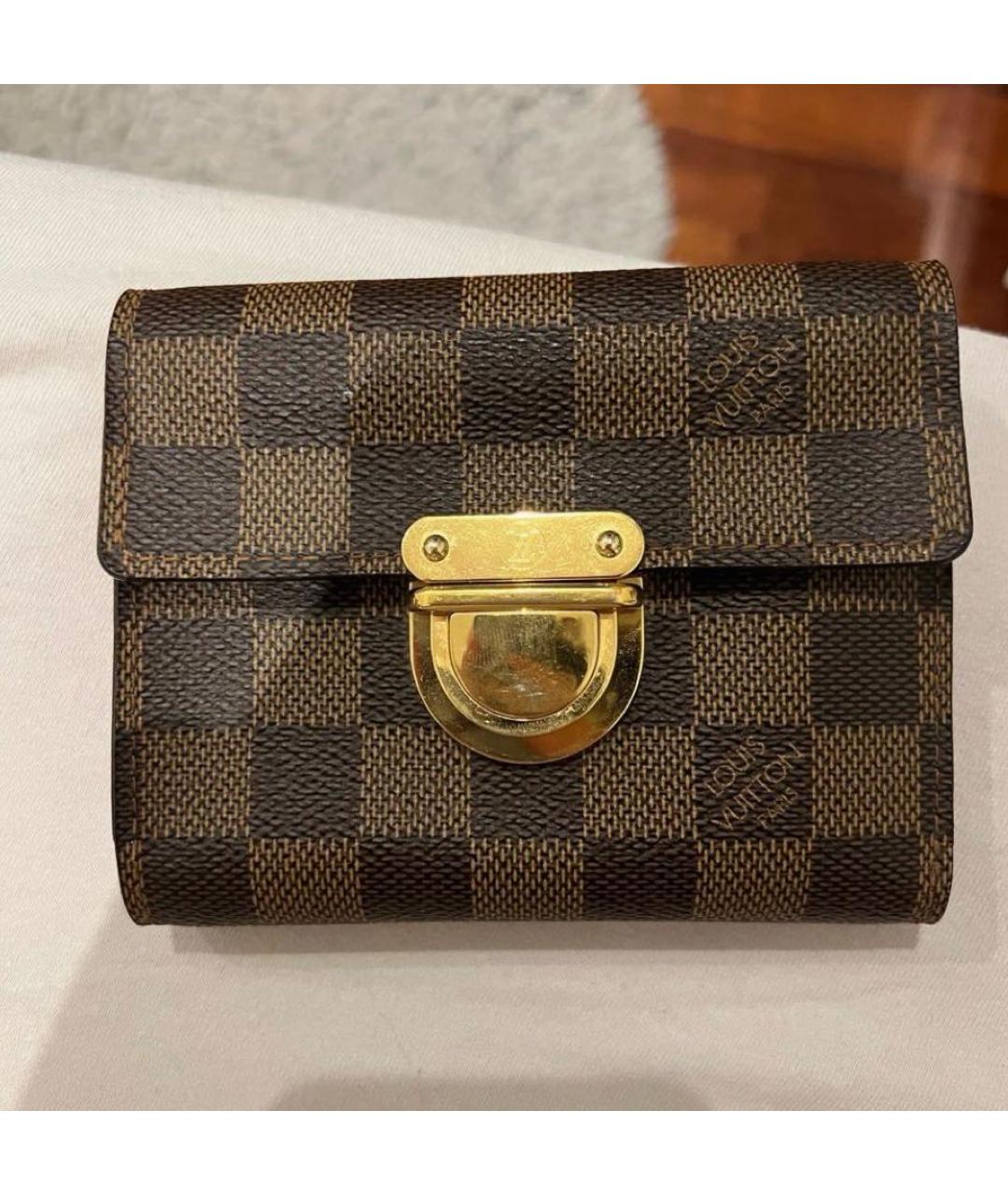 LOUIS VUITTON Коричневый кошелек, фото 5