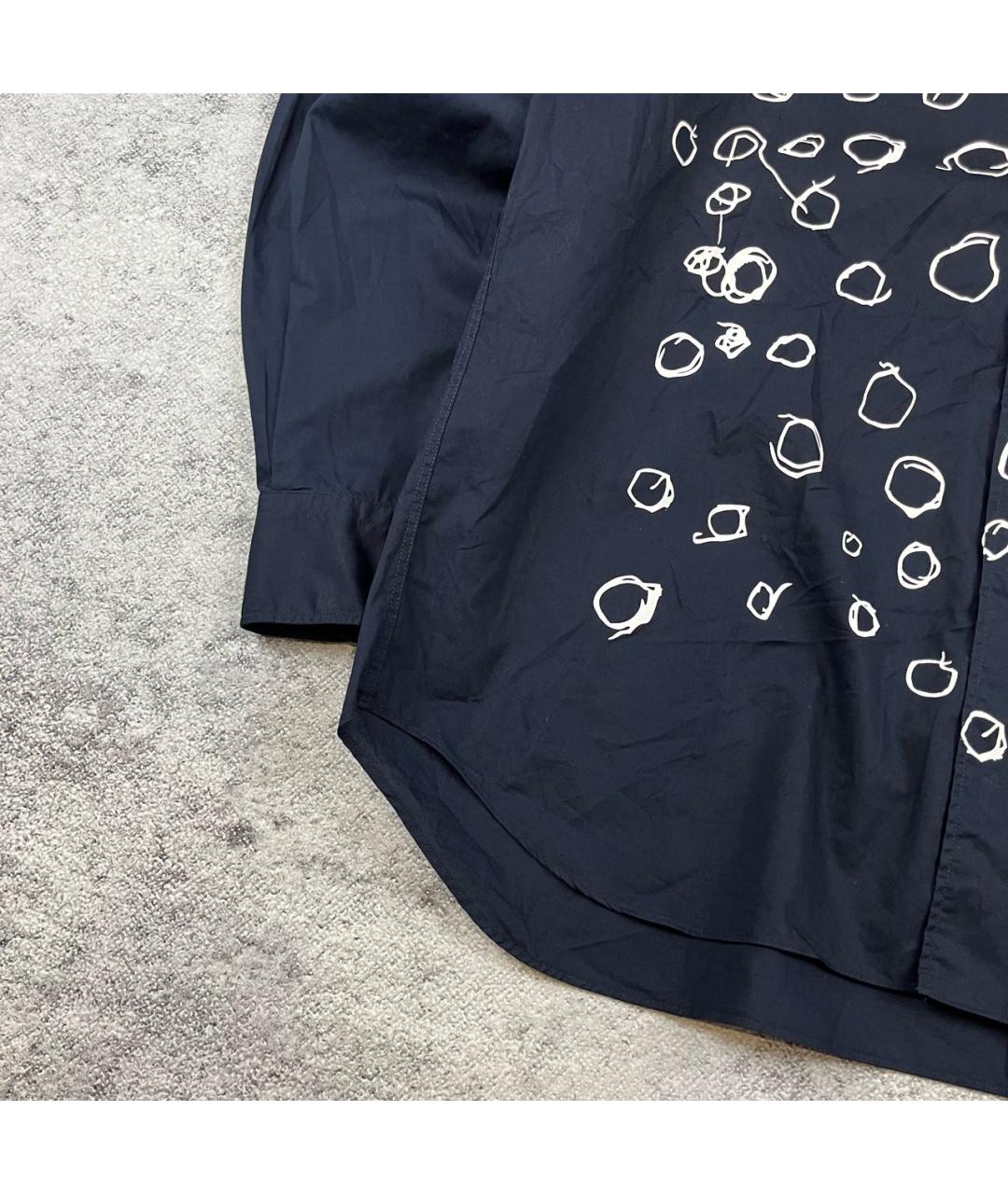 COMME DES GARÇONS Темно-синяя хлопковая кэжуал рубашка, фото 3