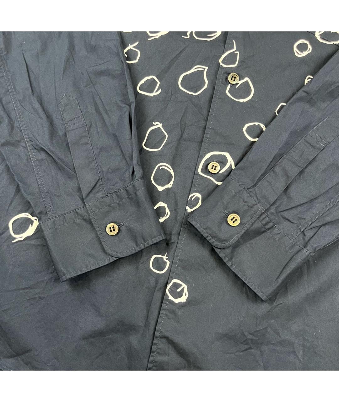COMME DES GARÇONS Темно-синяя хлопковая кэжуал рубашка, фото 5