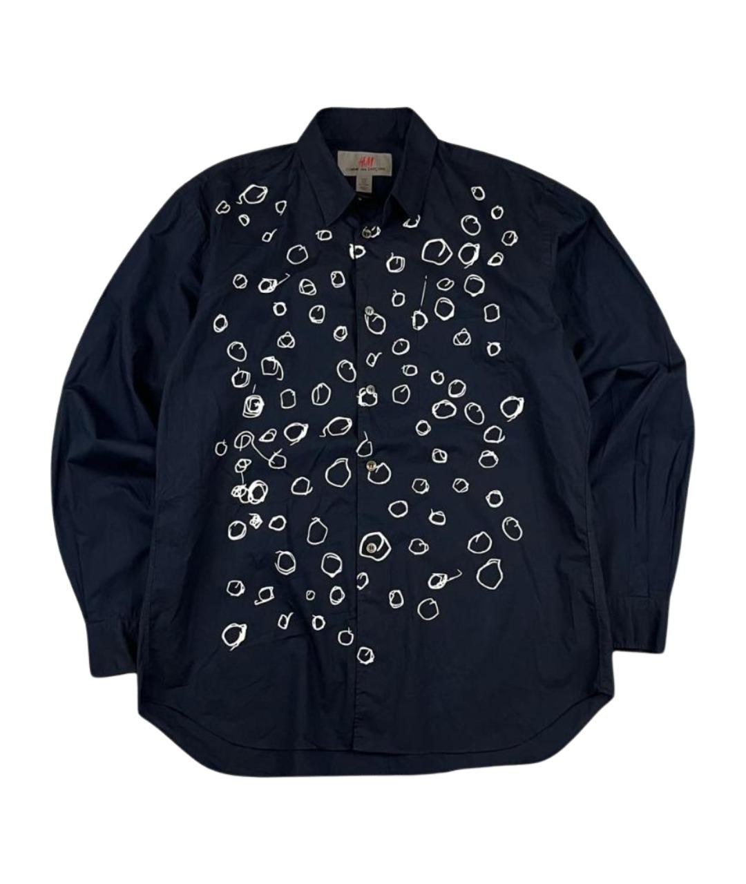COMME DES GARÇONS Темно-синяя хлопковая кэжуал рубашка, фото 1