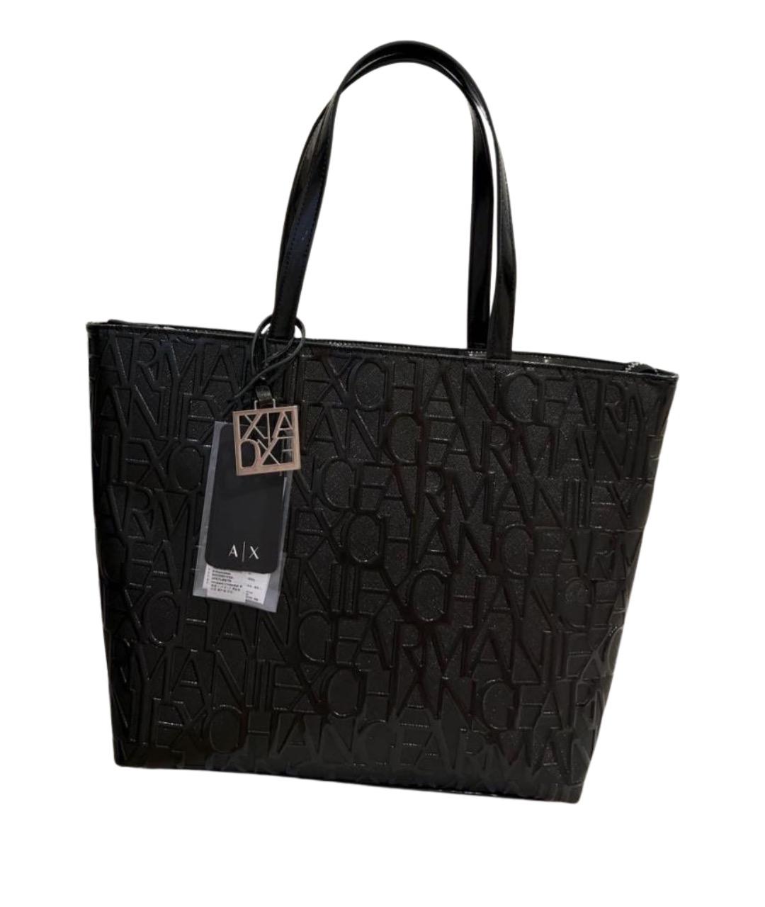 ARMANI EXCHANGE Черная сумка тоут, фото 1