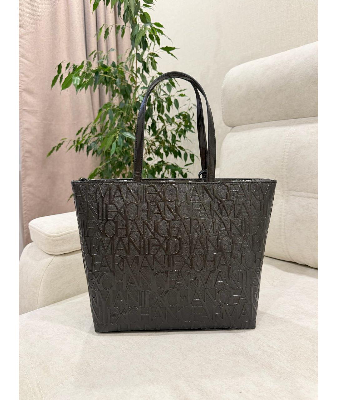 ARMANI EXCHANGE Черная сумка тоут, фото 2