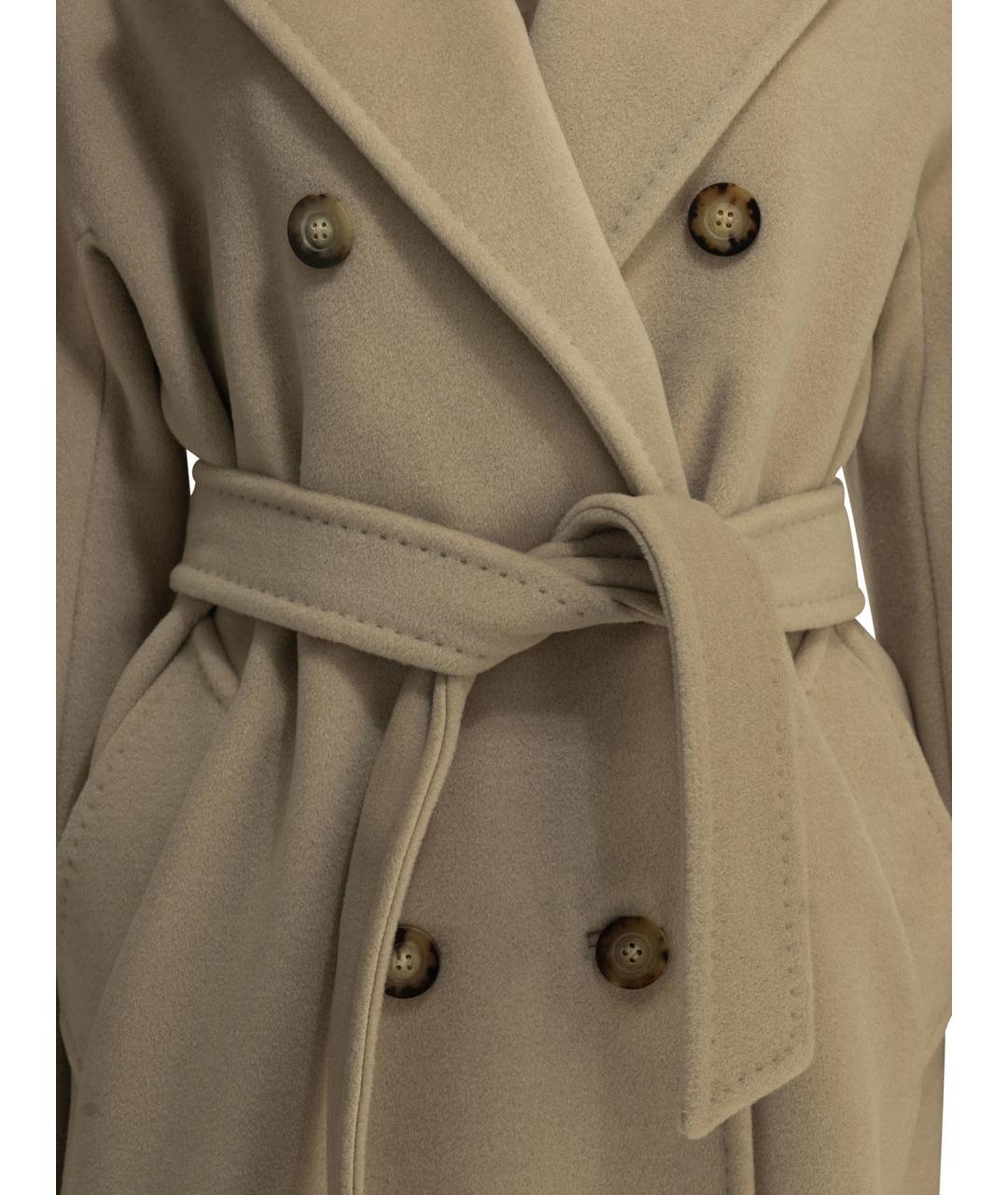 MAX MARA Бежевое шерстяное пальто, фото 3