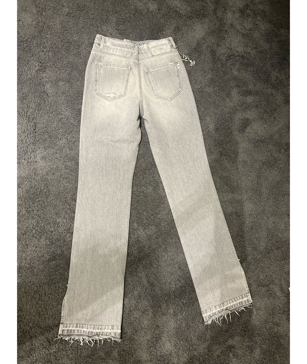 ERMANNO SCERVINO Серые хлопковые прямые джинсы, фото 2