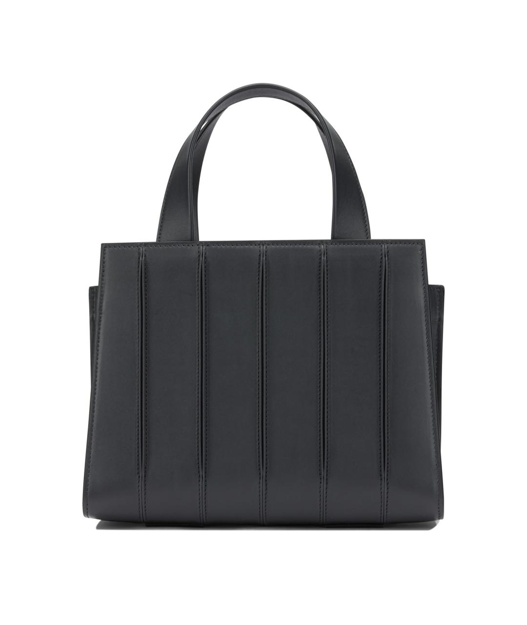 MAX MARA Антрацитовая кожаная сумка тоут, фото 3