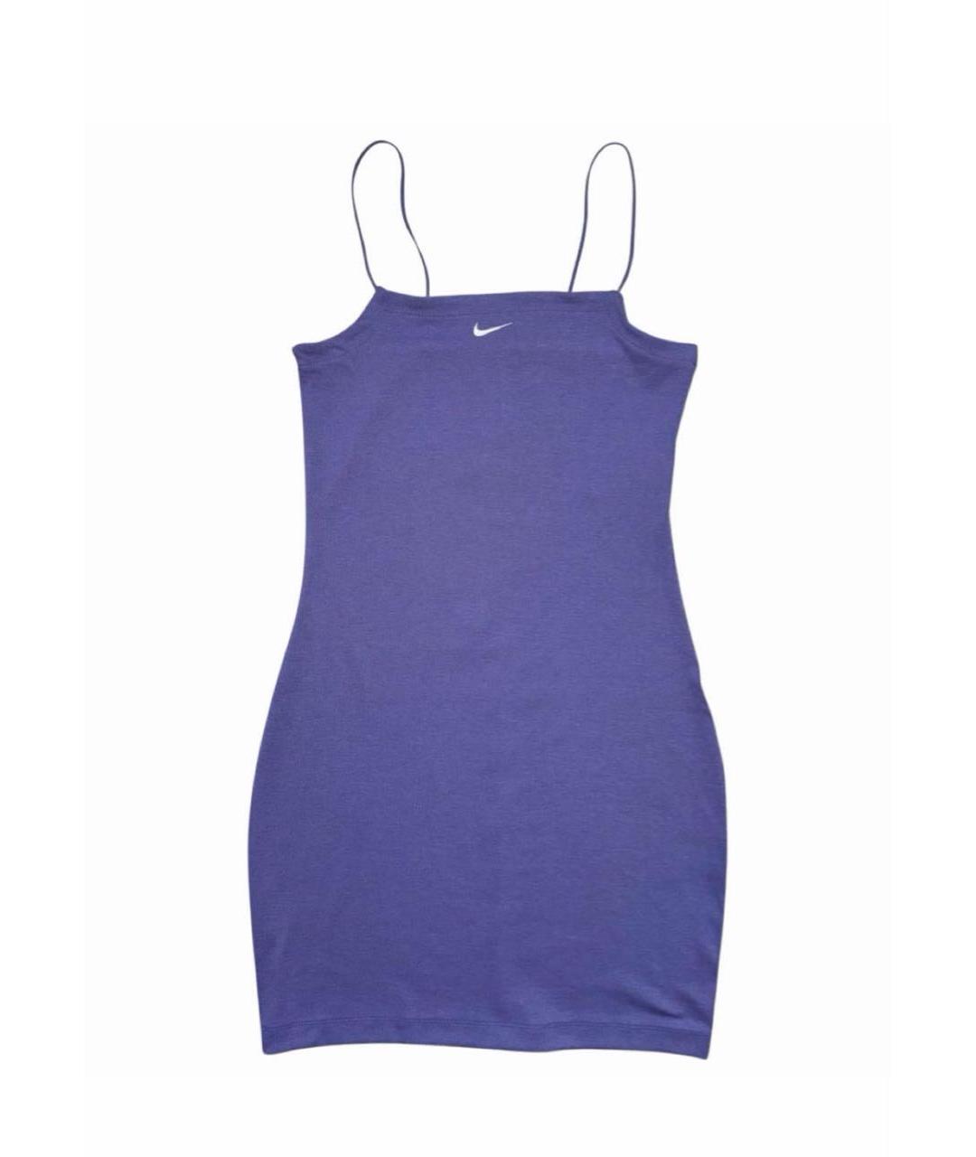 NIKE Фиолетовое хлопковое повседневное платье, фото 1