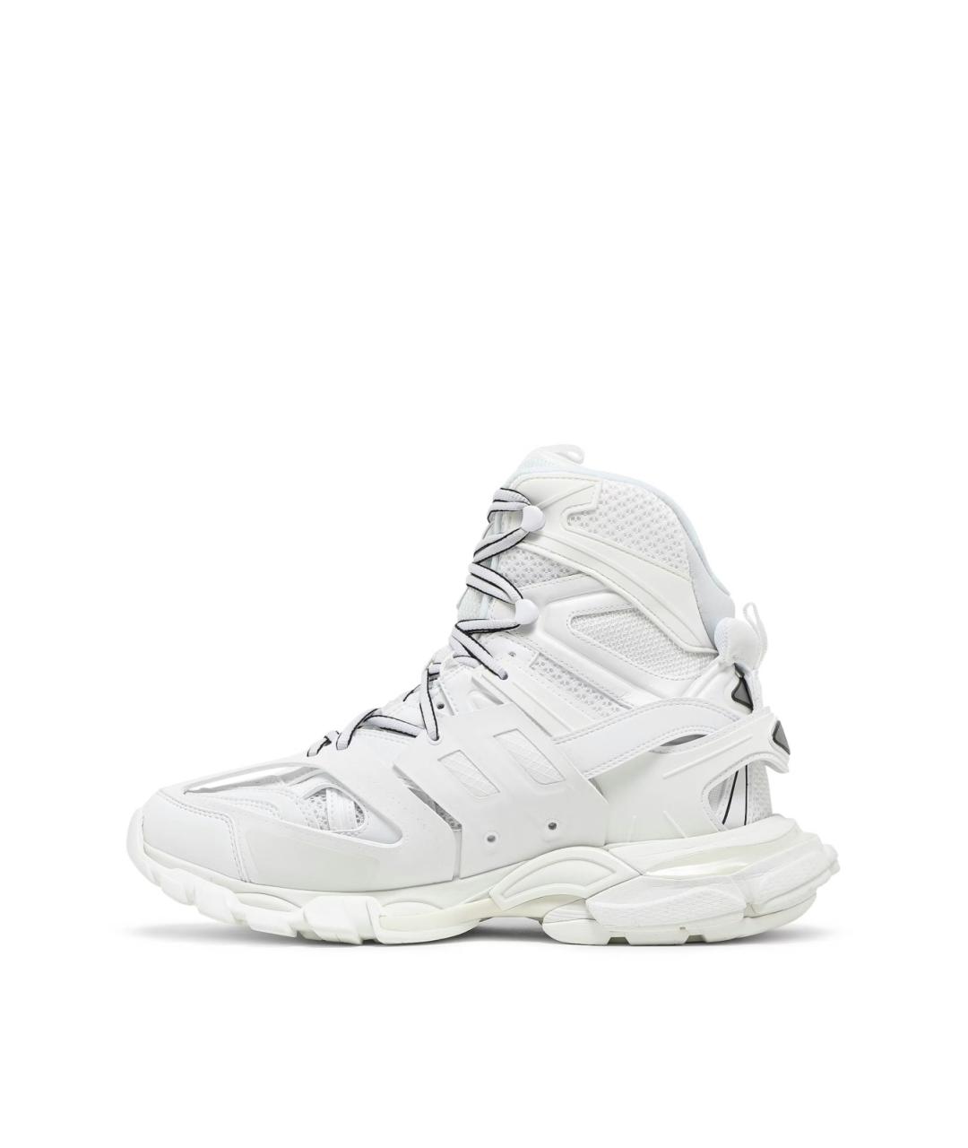 BALENCIAGA Белые синтетические высокие кроссовки / кеды, фото 4