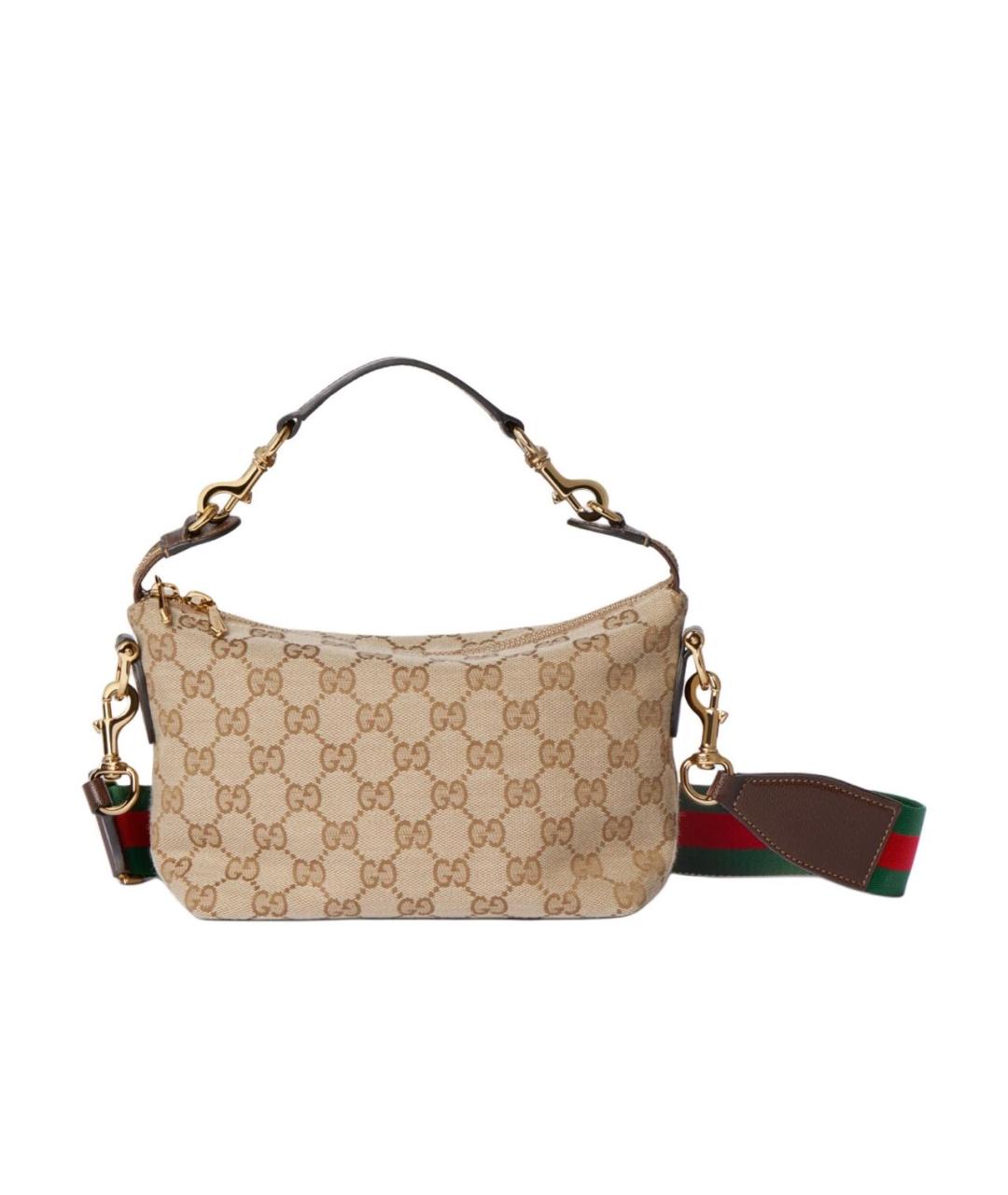 GUCCI Бежевая тканевая сумка через плечо, фото 6