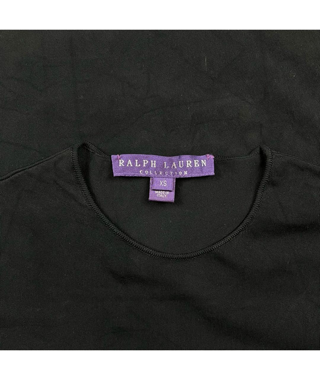 RALPH LAUREN PURPLE LABEL Черная вискозная футболка, фото 7