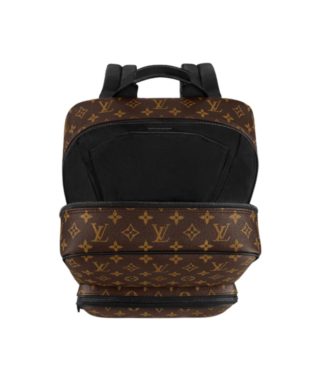 LOUIS VUITTON Коричневый канва рюкзак, фото 4
