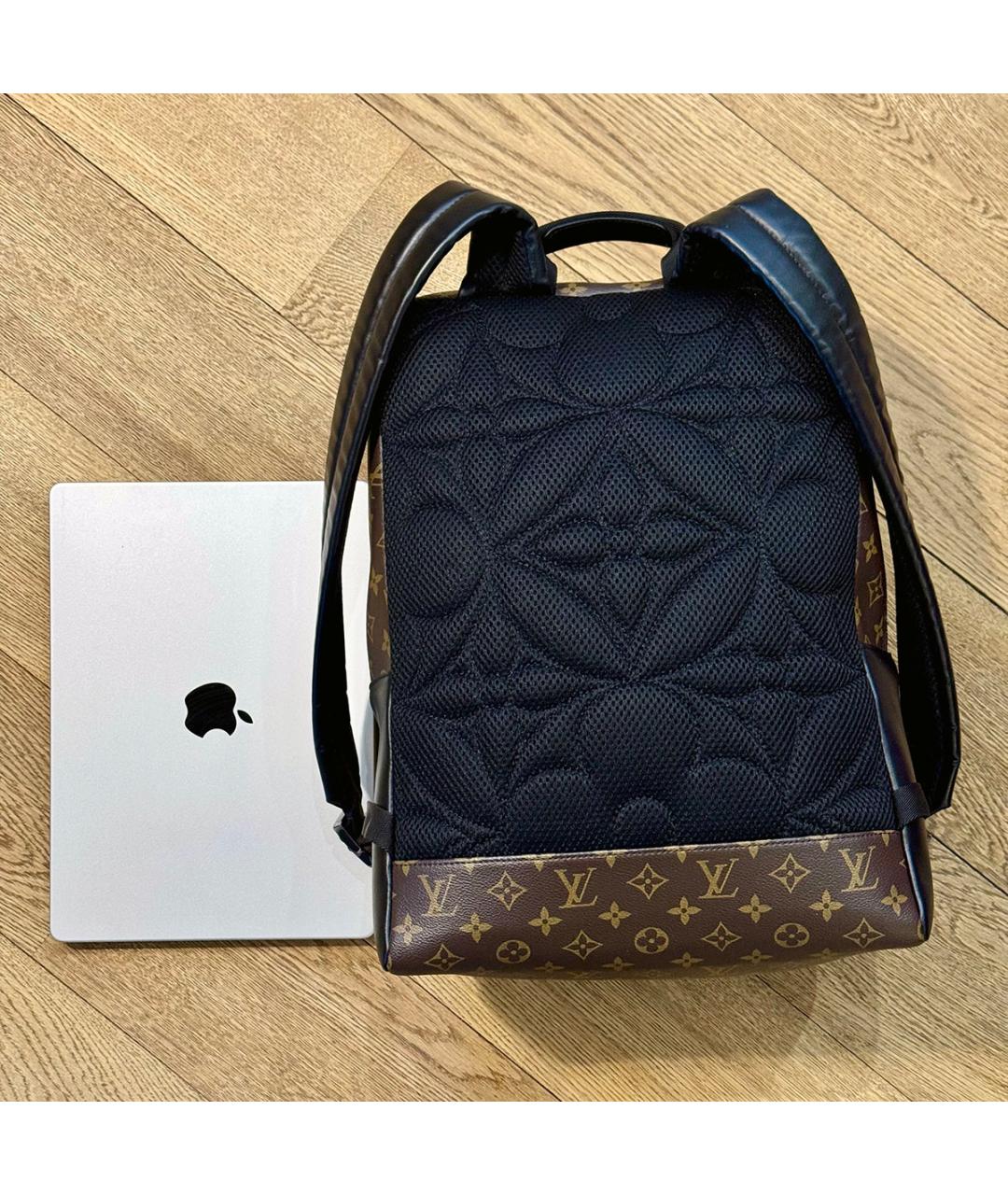 LOUIS VUITTON Коричневый канва рюкзак, фото 6
