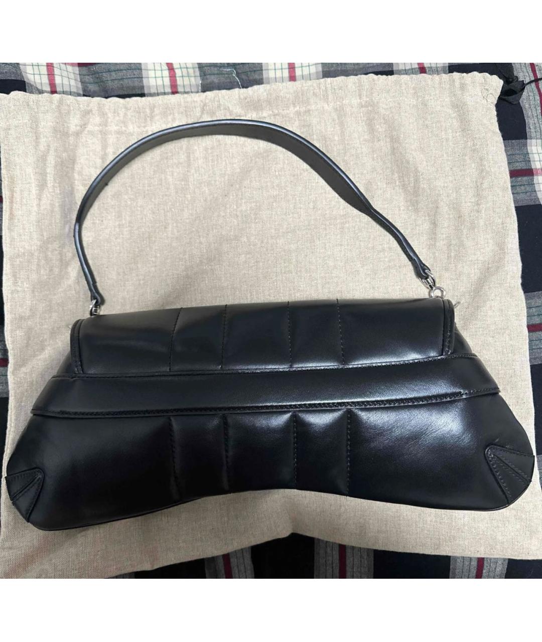 GUCCI Черная кожаная сумка с короткими ручками, фото 3