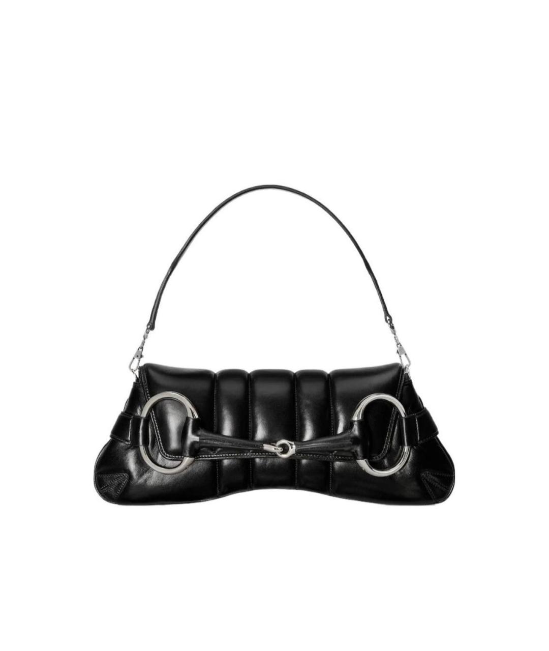 GUCCI Черная кожаная сумка с короткими ручками, фото 6