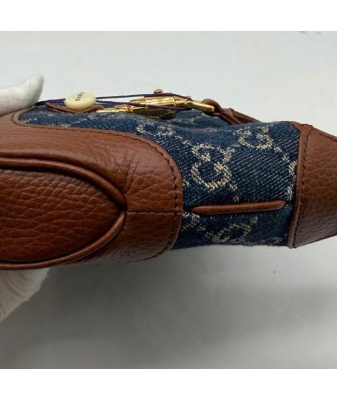 GUCCI Темно-синяя сумка с короткими ручками, фото 6