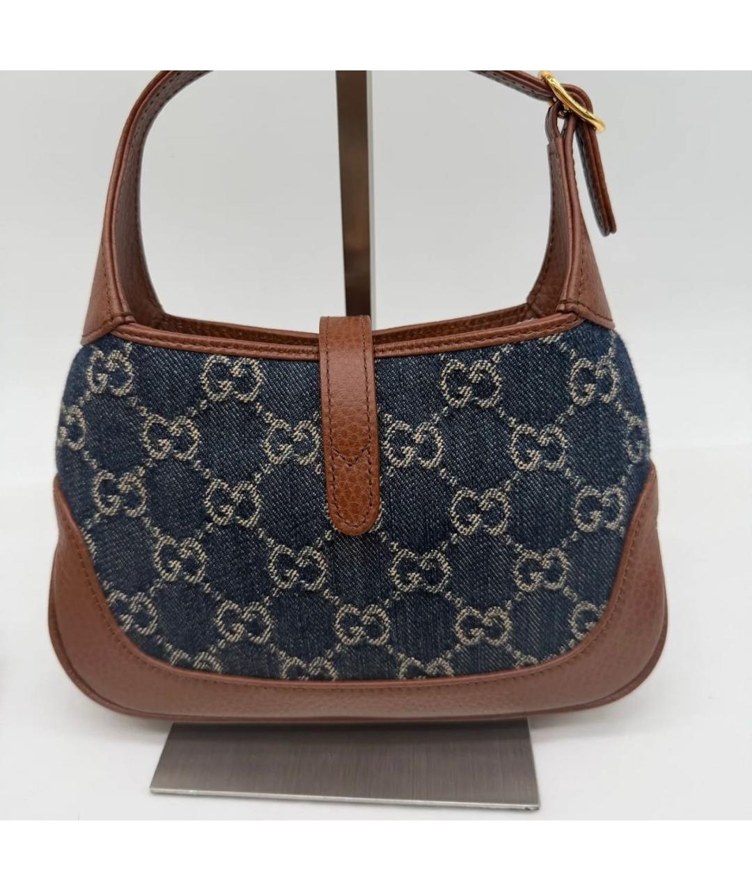 GUCCI Темно-синяя сумка с короткими ручками, фото 3