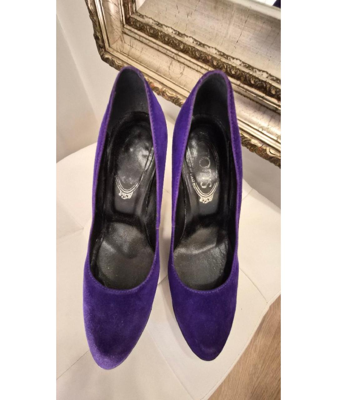 TOD'S Фиолетовые замшевые туфли, фото 2