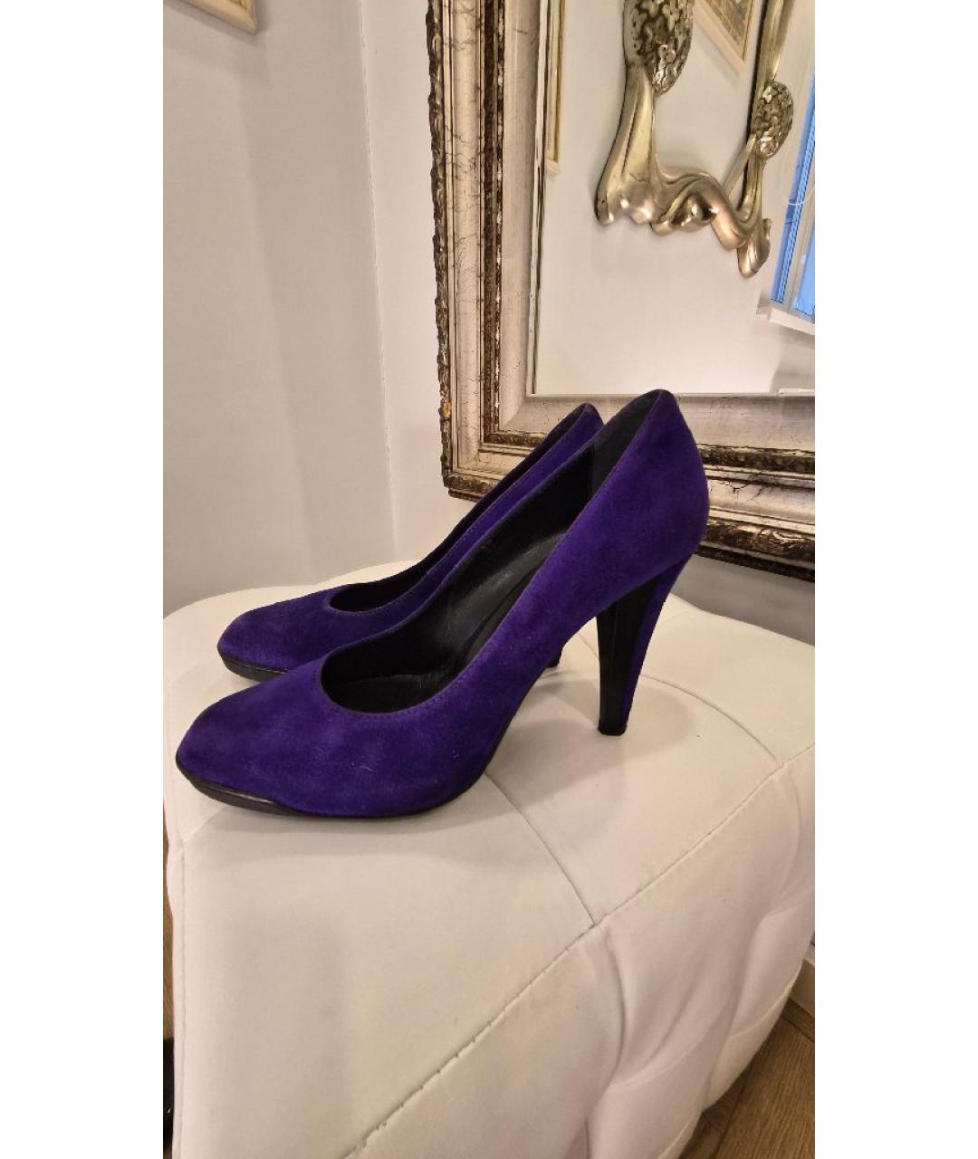 TOD'S Фиолетовые замшевые туфли, фото 3