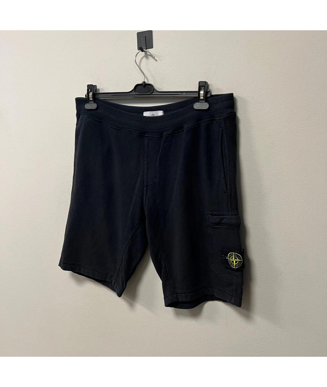 STONE ISLAND Черные шорты, фото 2