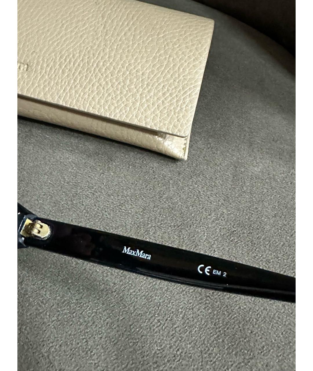 MAX MARA Черные пластиковые солнцезащитные очки, фото 4
