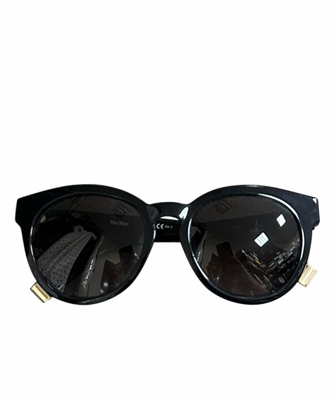 MAX MARA Черные пластиковые солнцезащитные очки, фото 1
