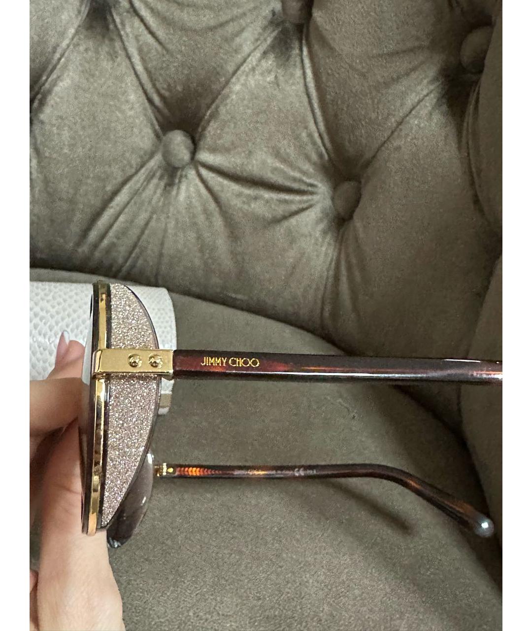JIMMY CHOO Черные металлические солнцезащитные очки, фото 7