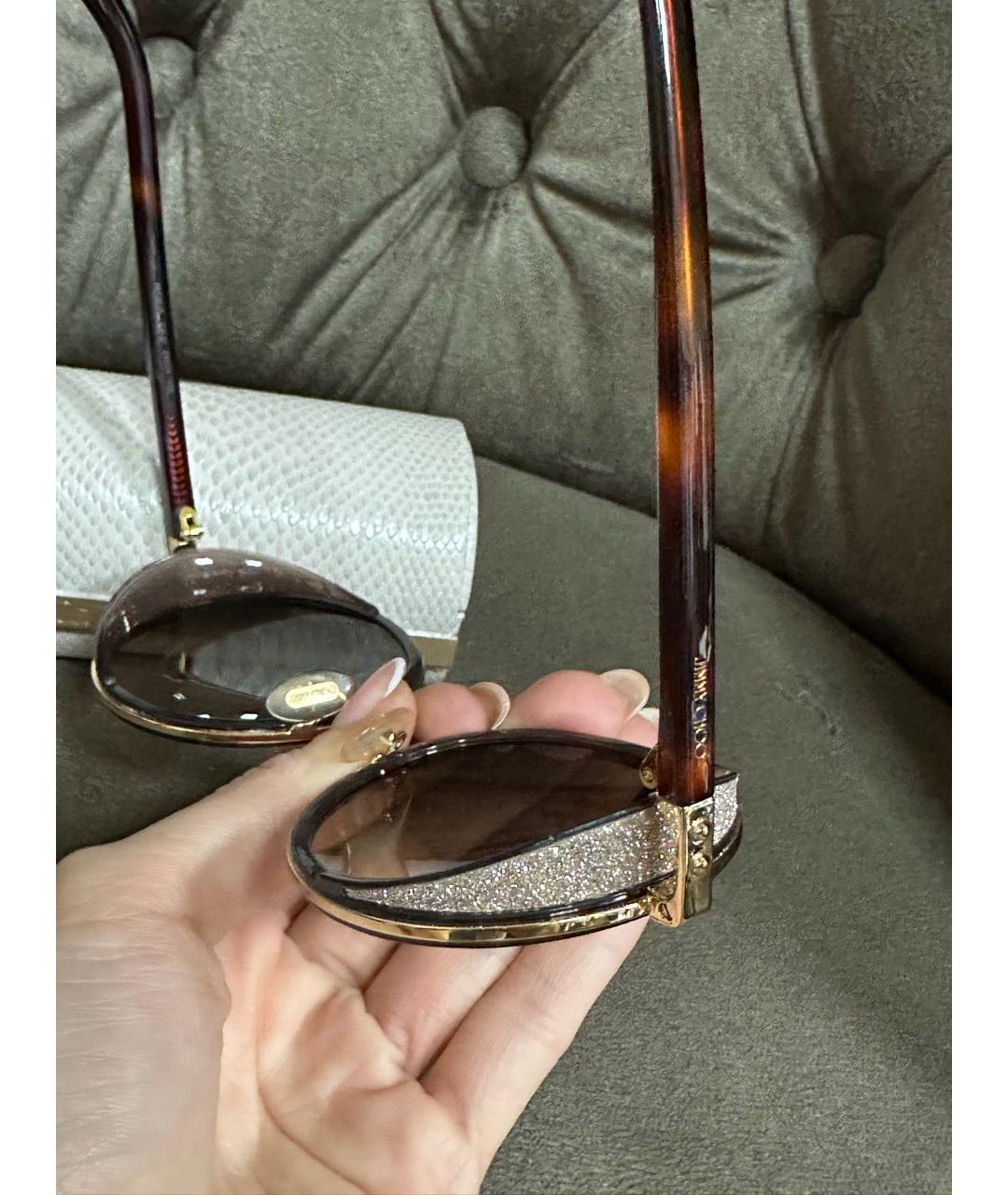 JIMMY CHOO Черные металлические солнцезащитные очки, фото 6