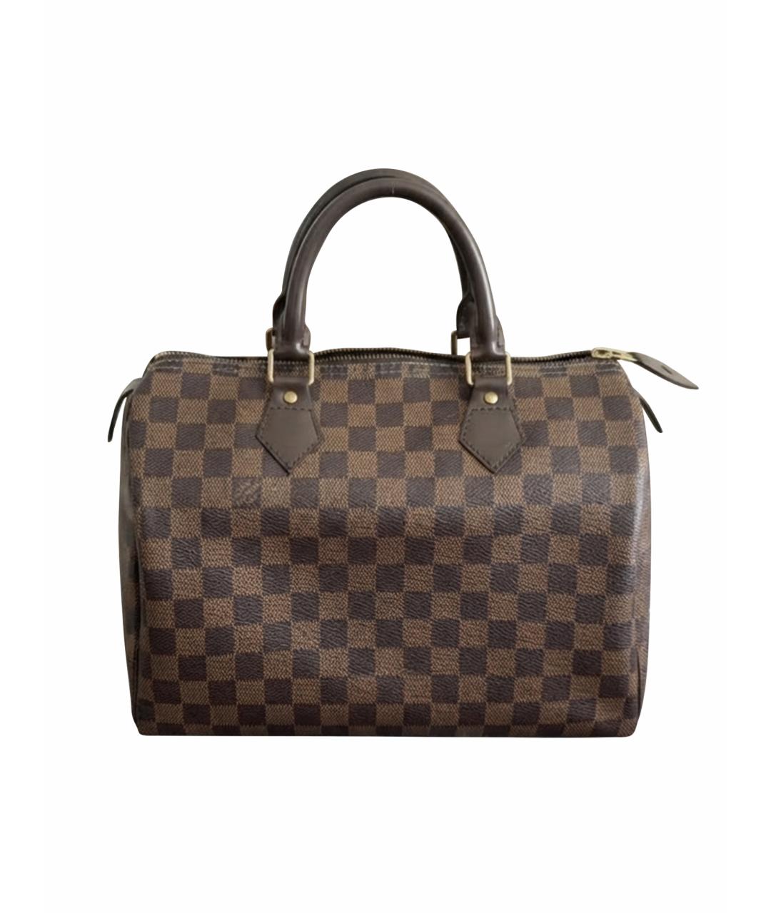 LOUIS VUITTON Коричневая канва сумка с короткими ручками, фото 1