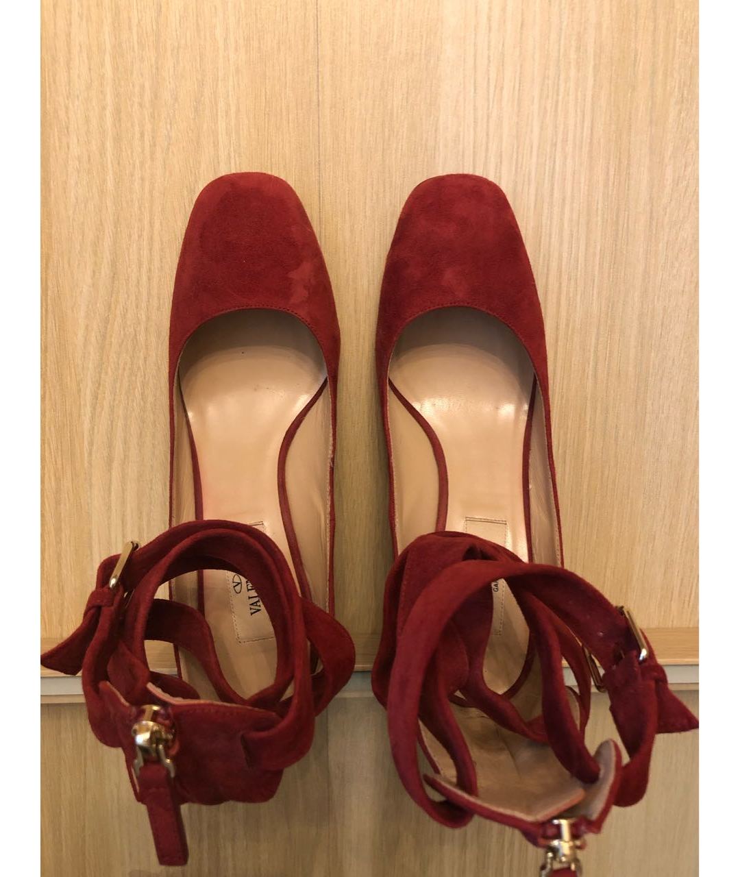 VALENTINO Красные замшевые туфли, фото 3