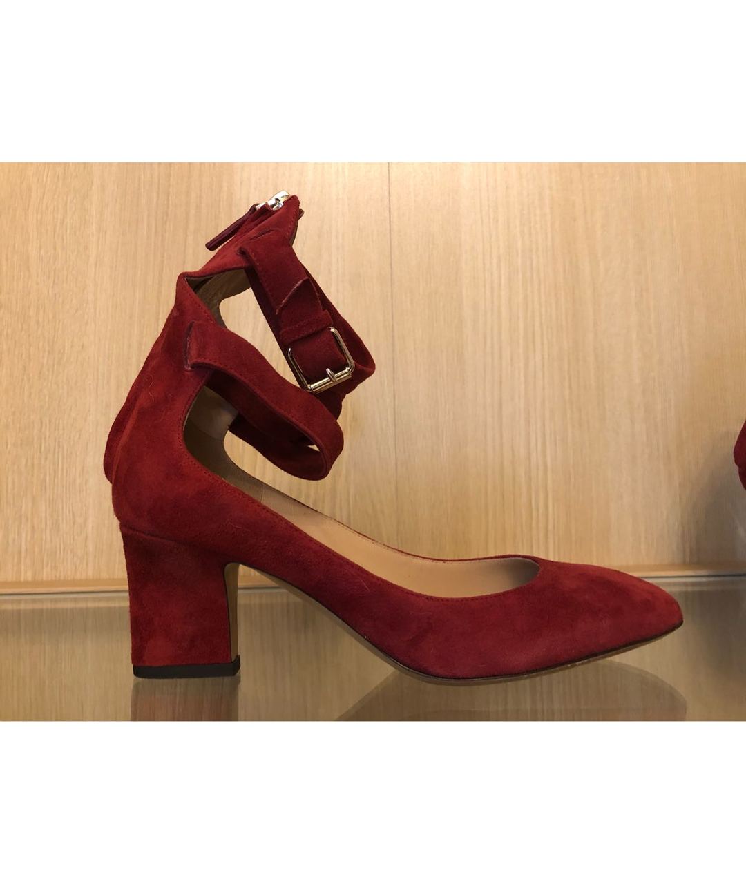 VALENTINO Красные замшевые туфли, фото 8