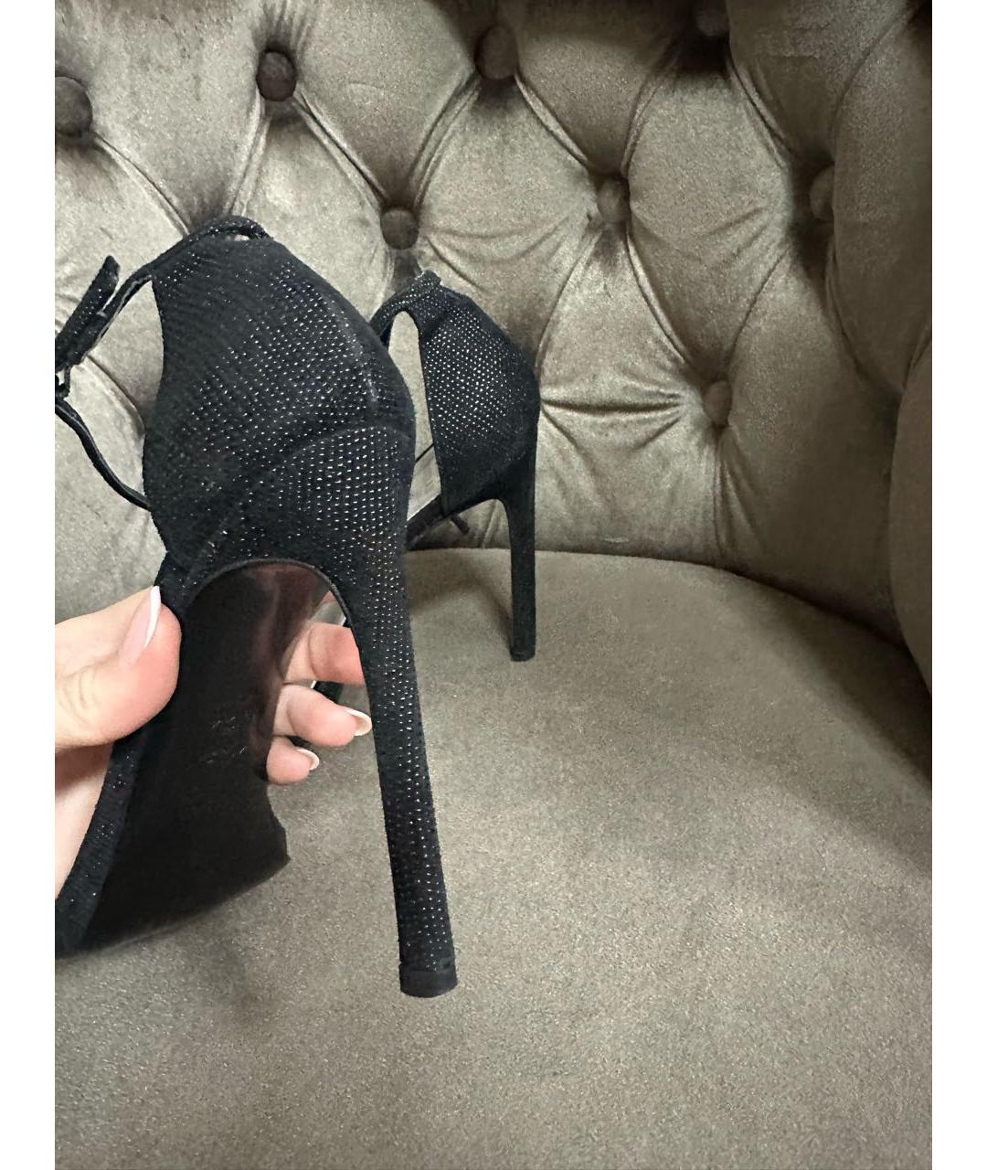 STUART WEITZMAN Антрацитовые босоножки, фото 4