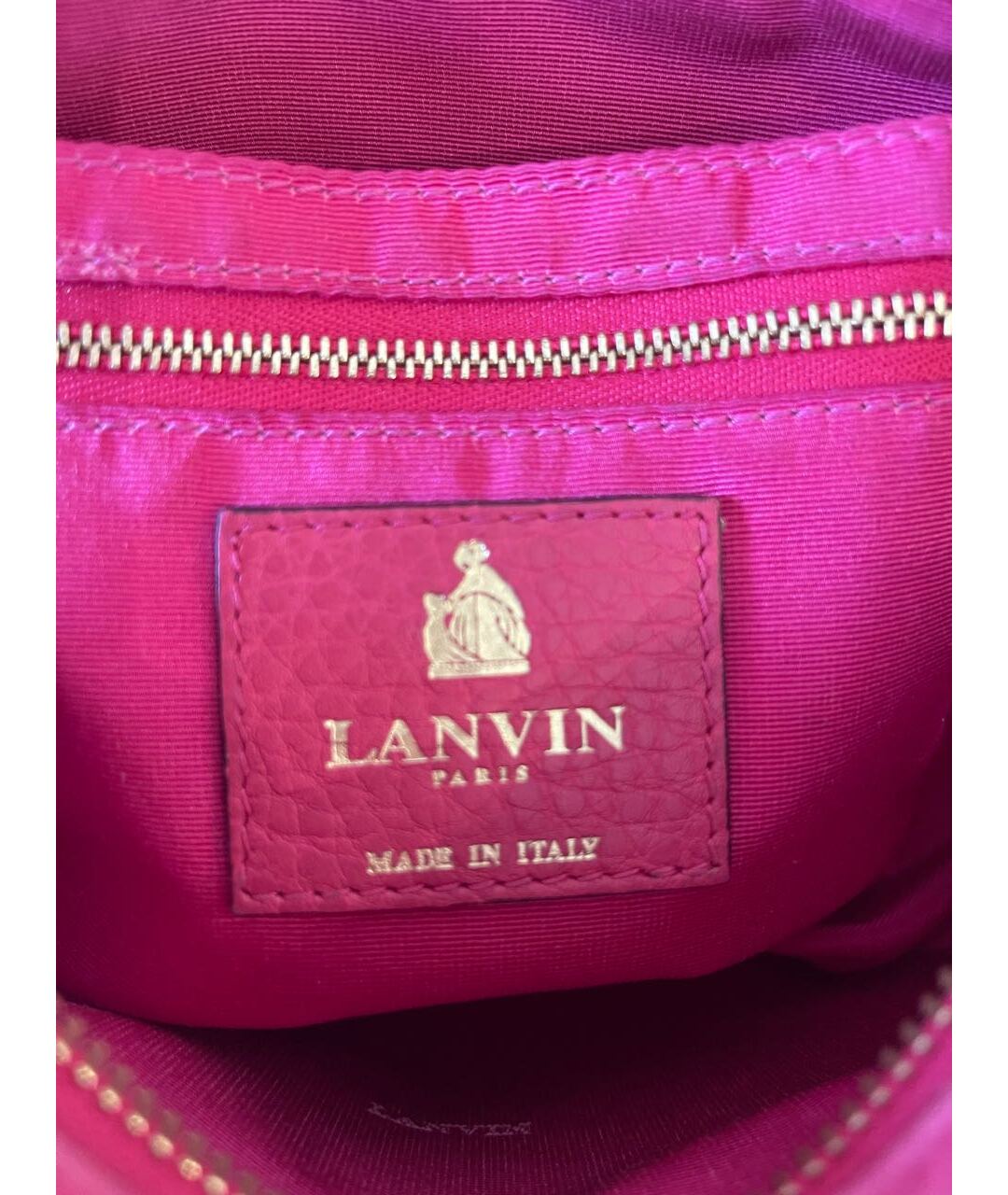 LANVIN Розовая кожаная сумка через плечо, фото 5