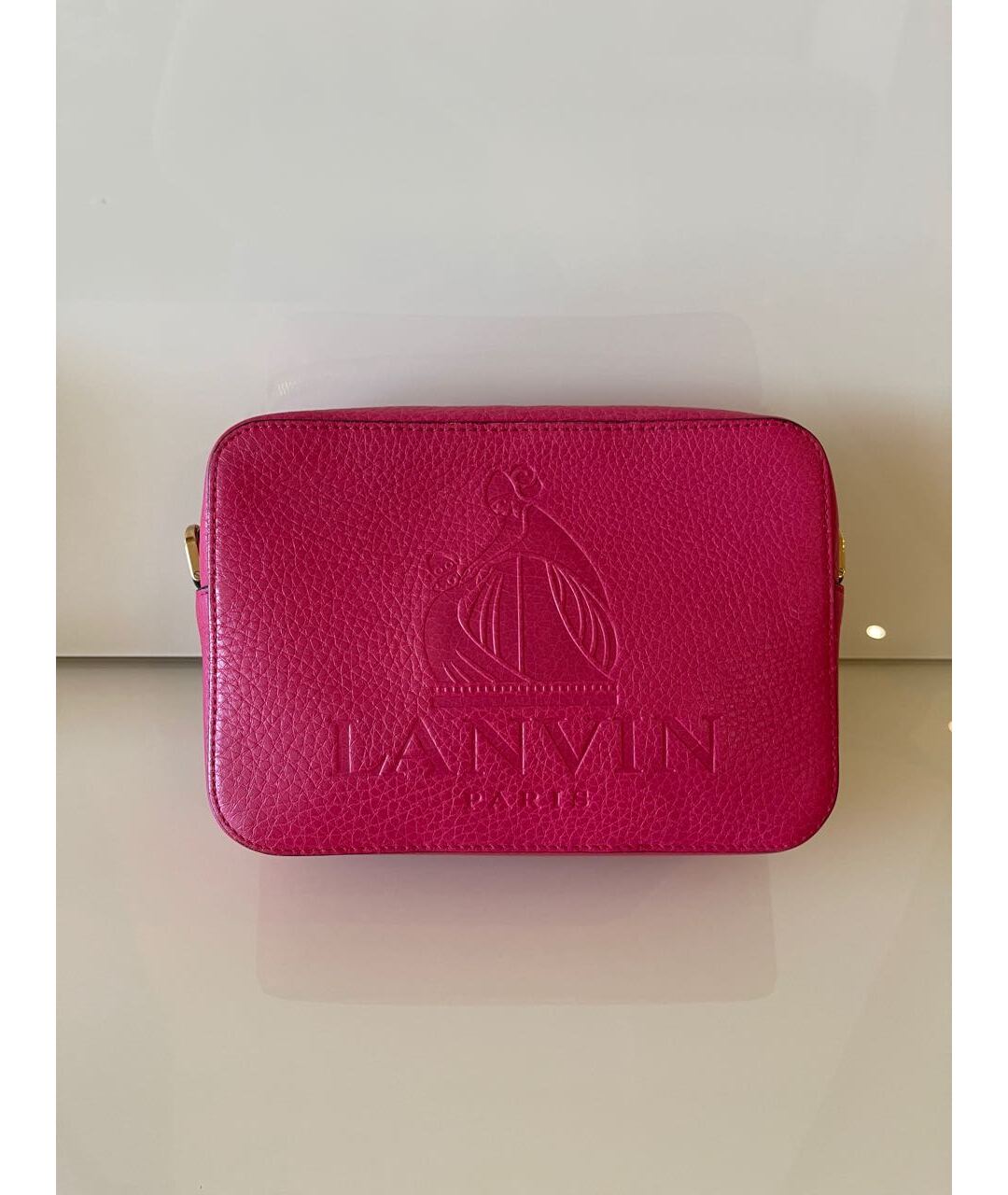 LANVIN Розовая кожаная сумка через плечо, фото 8