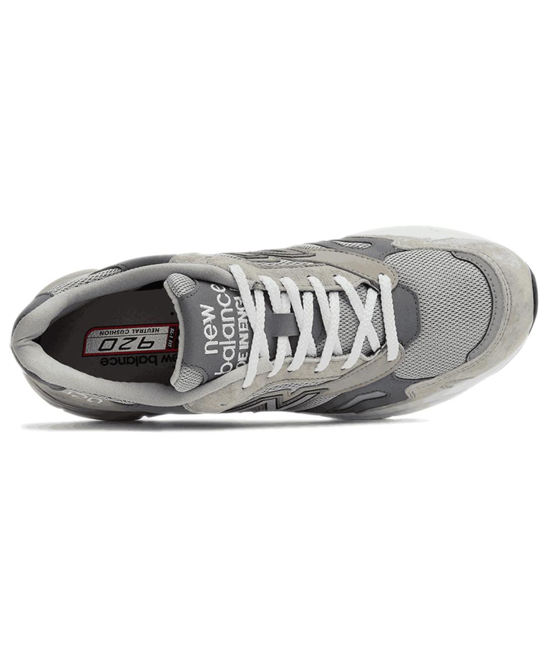 NEW BALANCE Серые кожаные низкие кроссовки / кеды, фото 3