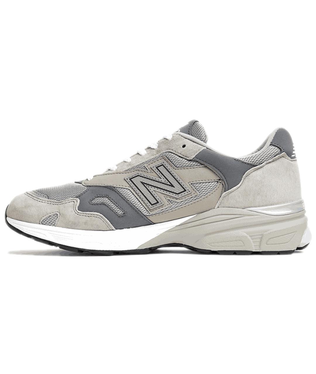 NEW BALANCE Серые кожаные низкие кроссовки / кеды, фото 2