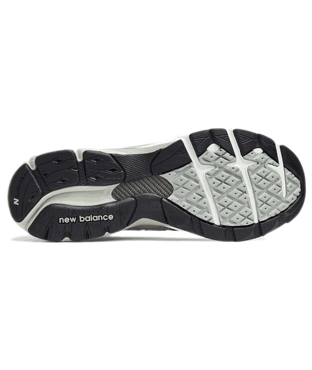 NEW BALANCE Серые кожаные низкие кроссовки / кеды, фото 4