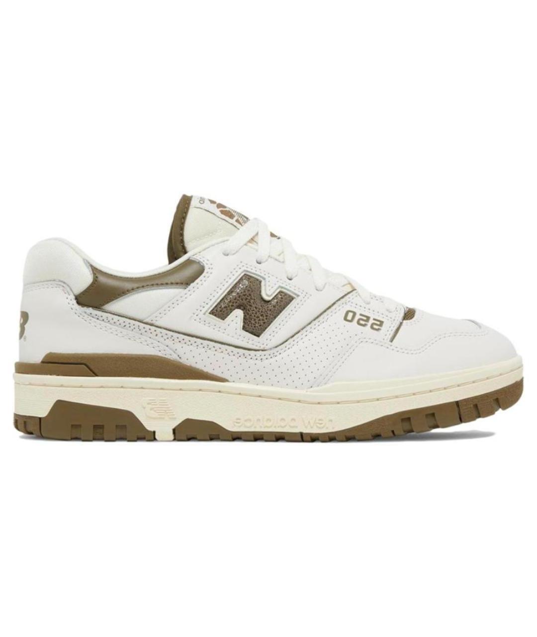 NEW BALANCE Коричневые кожаные кроссовки, фото 1
