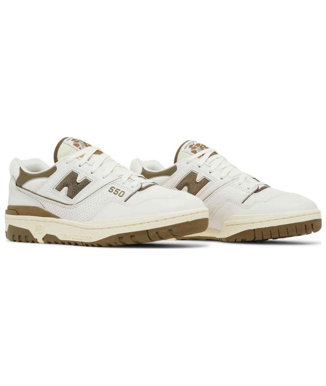 NEW BALANCE Коричневые кожаные кроссовки, фото 2
