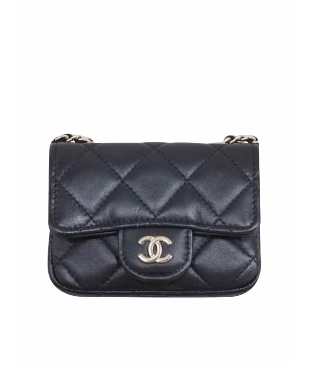 CHANEL Черная кожаная поясная сумка, фото 1