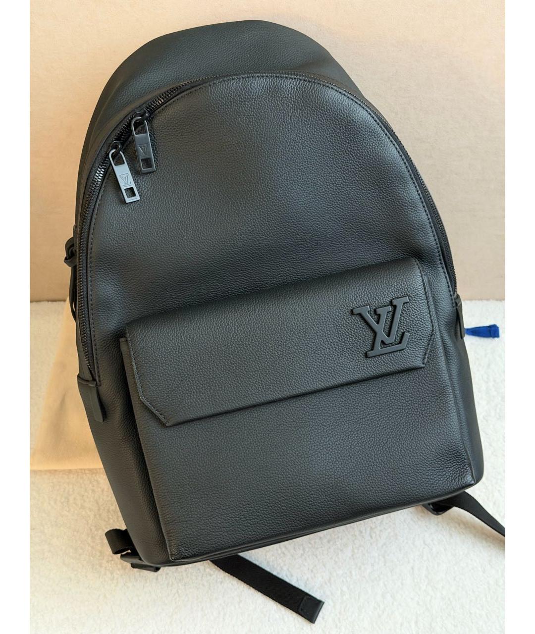 LOUIS VUITTON Черный кожаный рюкзак, фото 8