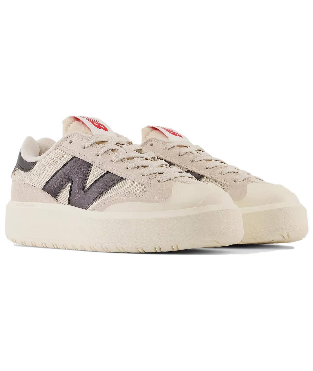 NEW BALANCE Бежевые кожаные кроссовки, фото 3