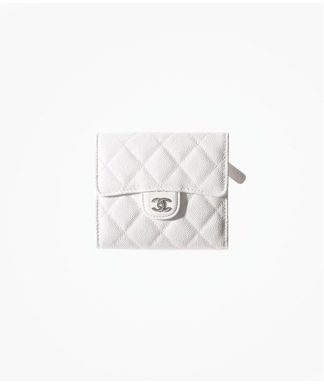 CHANEL Белый кожаный кошелек, фото 9