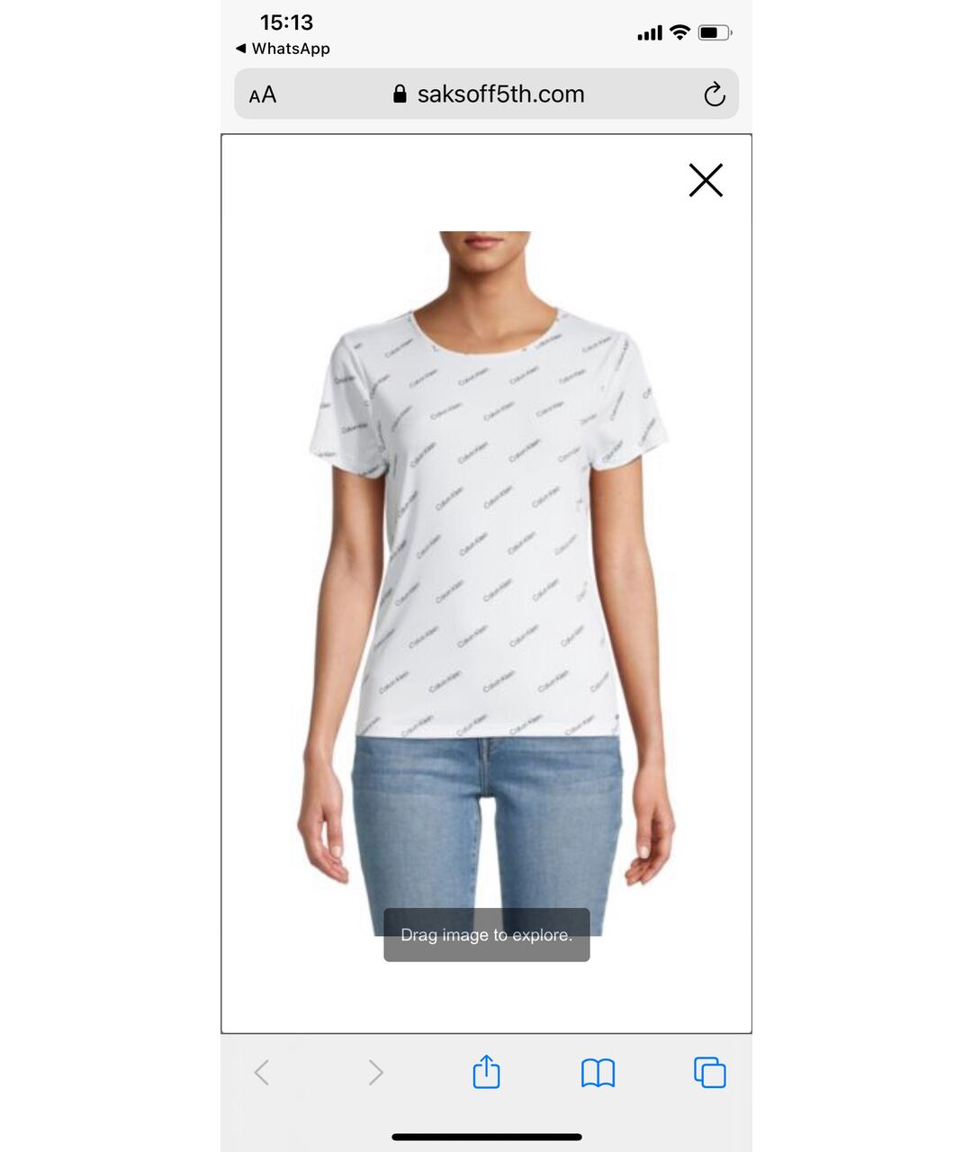 CALVIN KLEIN Белая полиэстеровая футболка, фото 4