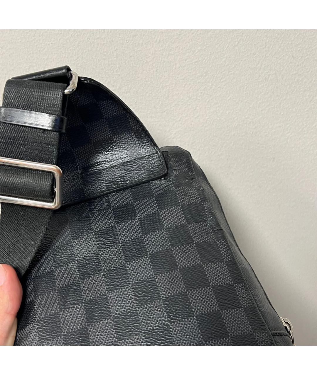 LOUIS VUITTON Черная канва сумка на плечо, фото 8