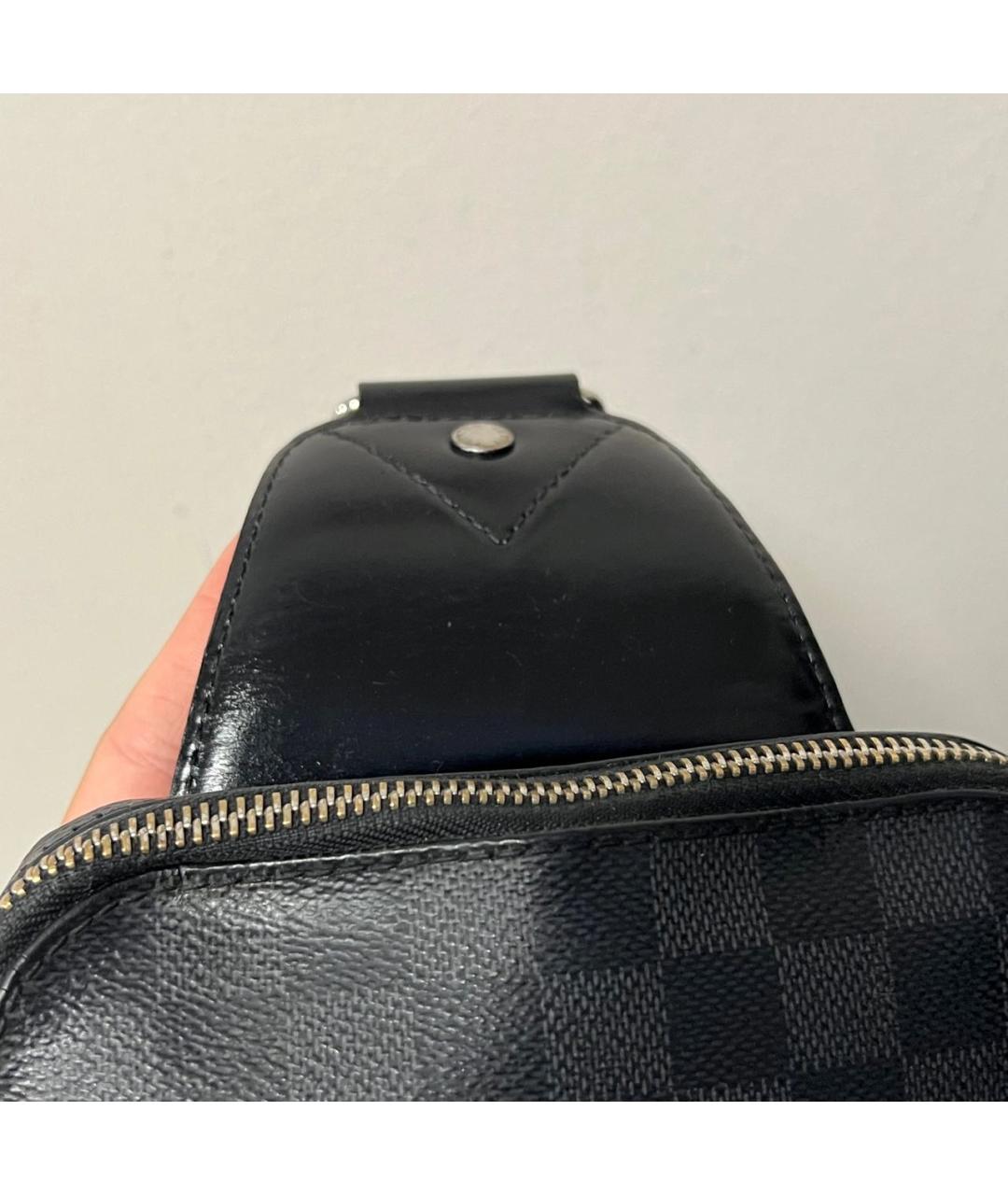 LOUIS VUITTON Черная канва сумка на плечо, фото 7