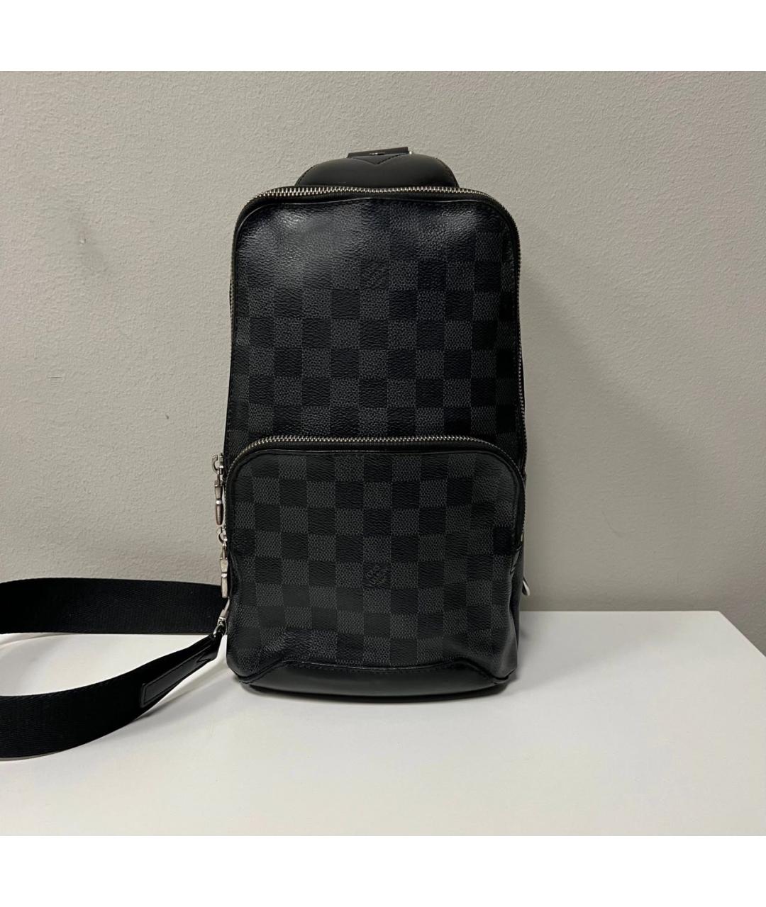 LOUIS VUITTON Черная канва сумка на плечо, фото 2