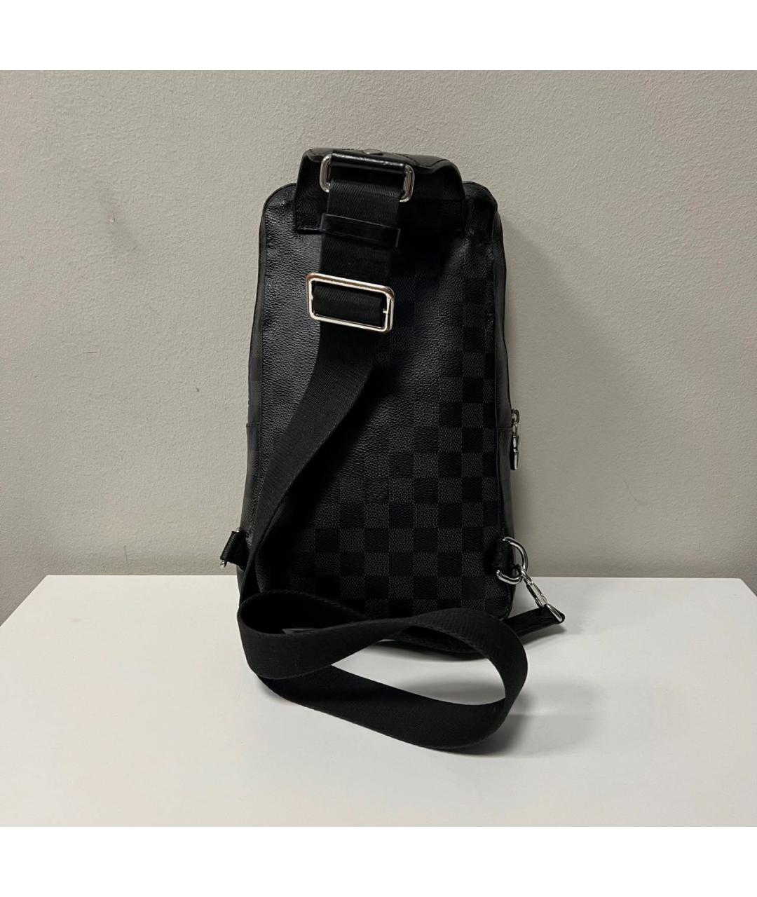 LOUIS VUITTON Черная канва сумка на плечо, фото 4