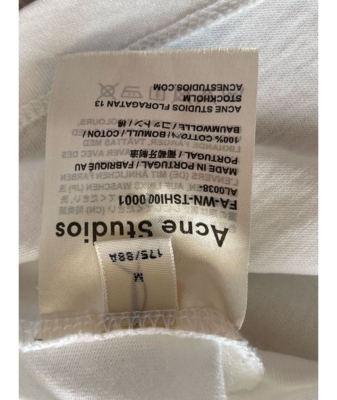 ACNE STUDIOS Белая хлопковая футболка, фото 6