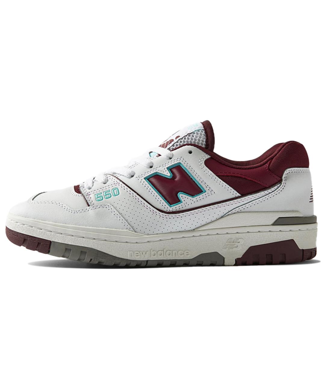 NEW BALANCE Бордовые кожаные кроссовки, фото 5