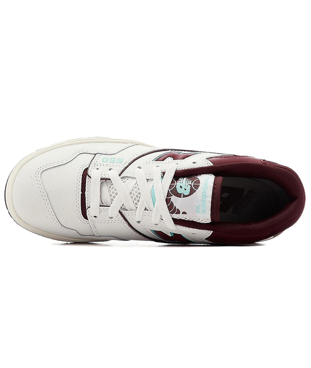 NEW BALANCE Бордовые кожаные кроссовки, фото 4