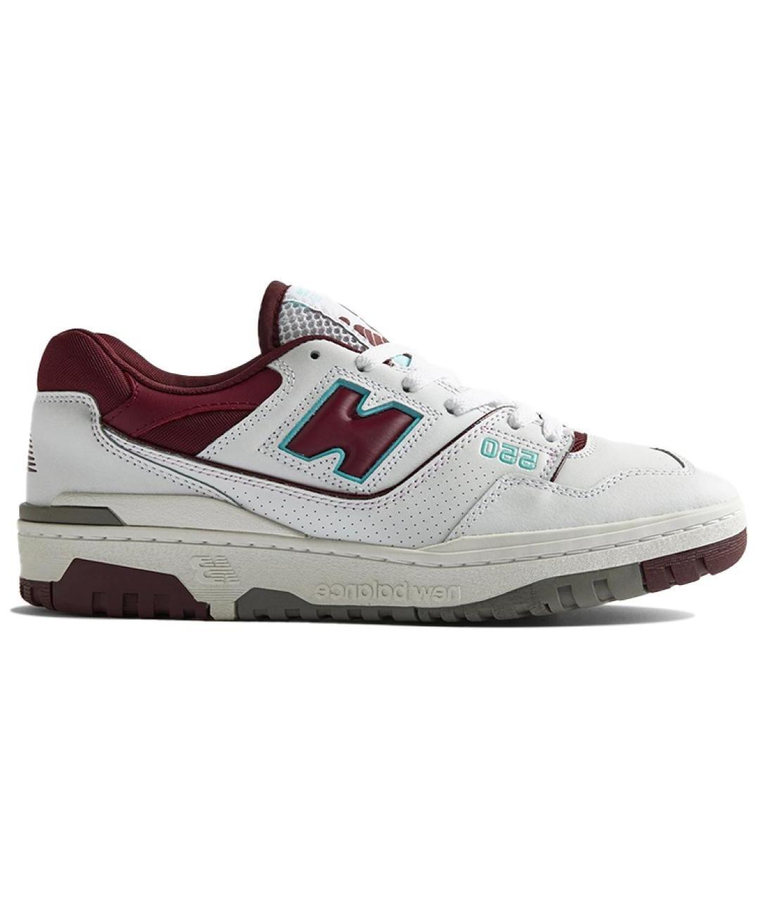 NEW BALANCE Бордовые кожаные кроссовки, фото 1